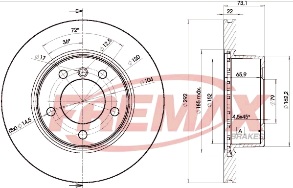 Disque de frein FREMAX BD-6464