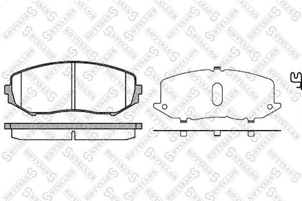 Kit de plaquettes de frein, frein à disque STELLOX 001 097-SX