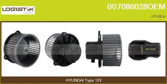Pulseur d'air habitacle LGK 007086028OEM