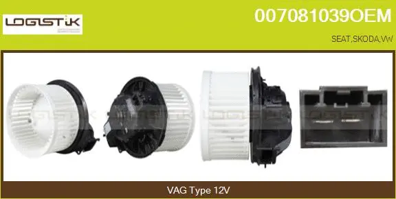 Pulseur d'air habitacle LGK 007081039OEM