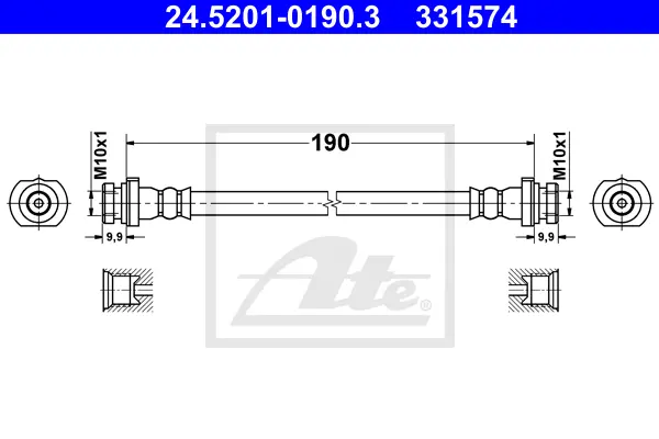 Flexible de frein ATE-APAC 24.5201-0190.3
