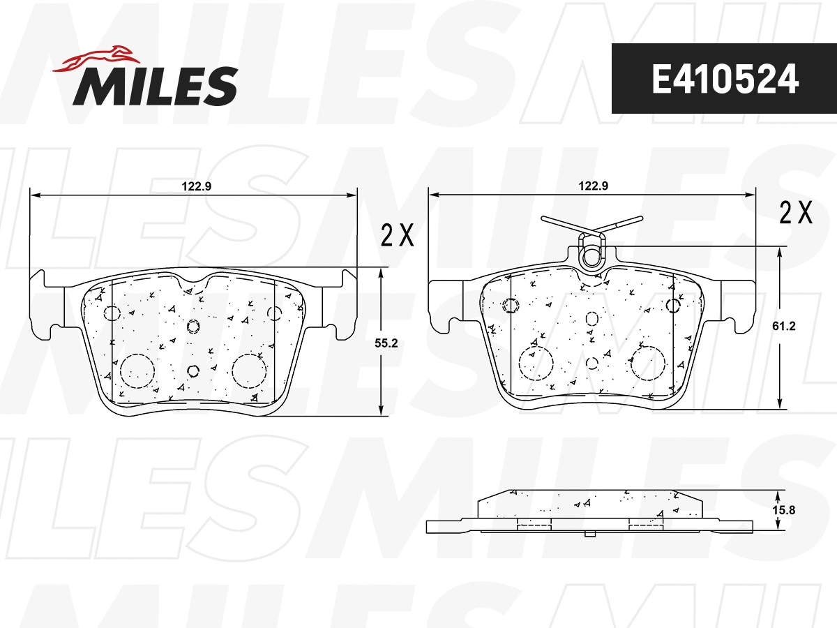Kit de plaquettes de frein, frein à disque MILES E410524