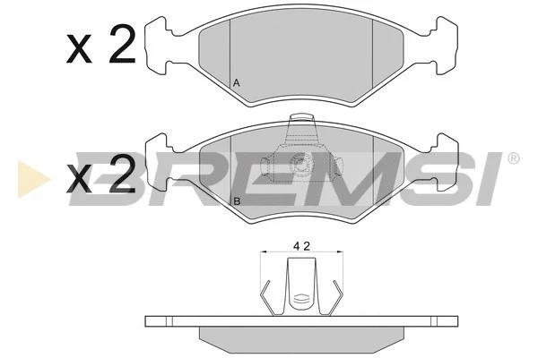 Kit de plaquettes de frein, frein à disque BREMSI BP2959