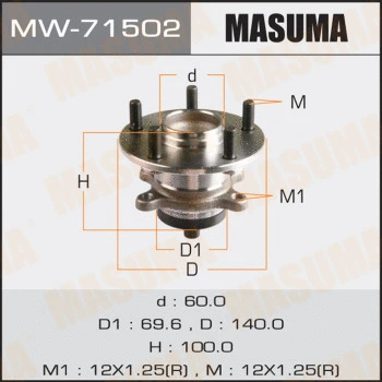 Kit de roulements de roue MASUMA MW-71502