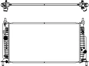 Radiateur, refroidissement du moteur SAKURA Automotive 3301-8505