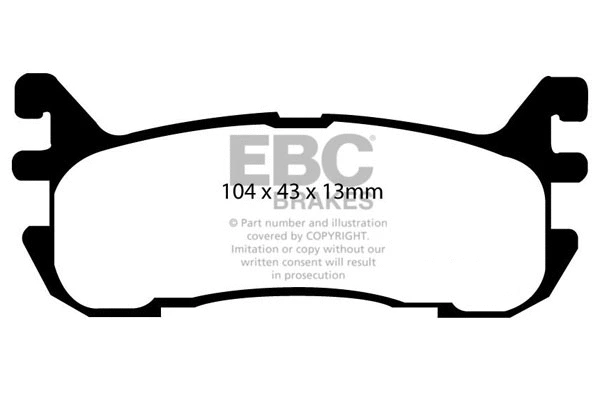 Kit de plaquettes de frein, frein à disque EBC Brakes DP21003