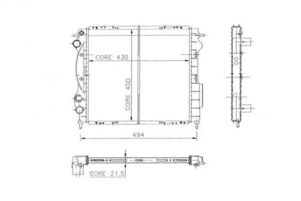 Radiateur, refroidissement du moteur ORDONEZ 2062021