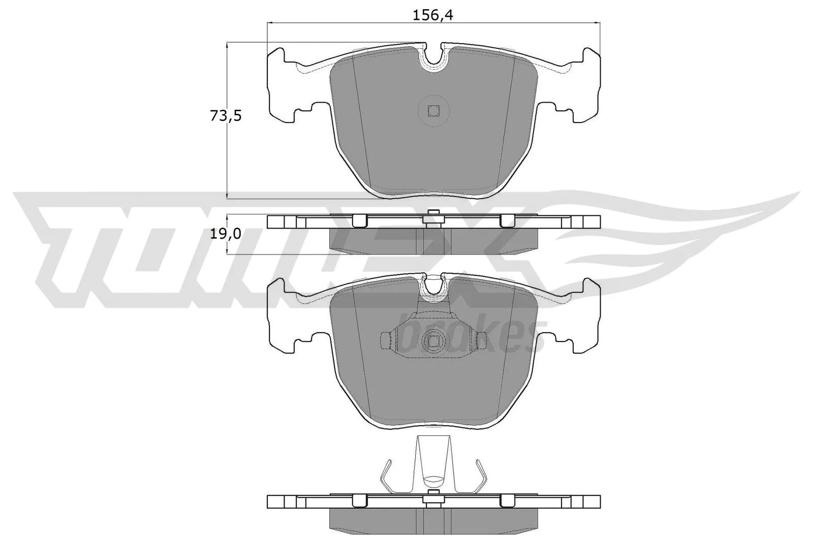 Kit de plaquettes de frein, frein à disque TOMEX Brakes TX 13-23