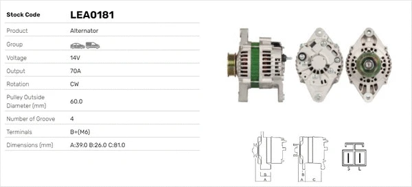 Alternateur LUSA LEA0181