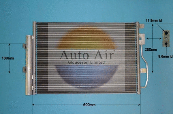 Condenseur, climatisation AUTO AIR GLOUCESTER 16-6233