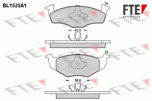 Kit de plaquettes de frein, frein à disque FTE 9010232