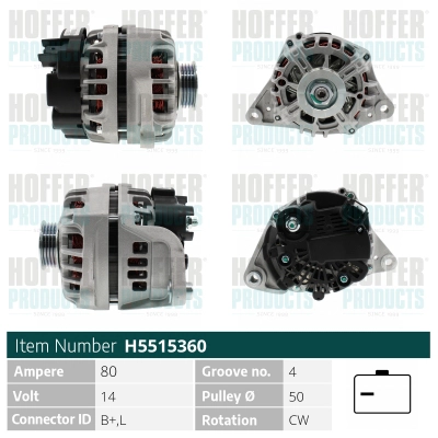 Alternateur HOFFER H5515360