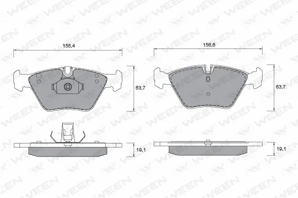 Kit de plaquettes de frein, frein à disque WEEN 151-1266