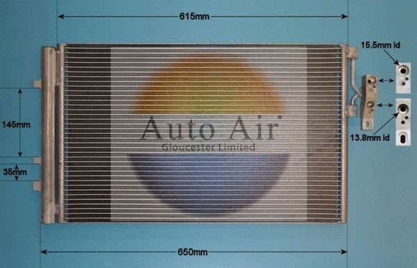 Condenseur, climatisation AUTO AIR GLOUCESTER 16-1987