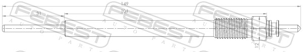 Bougie de préchauffage FEBEST 12642-002