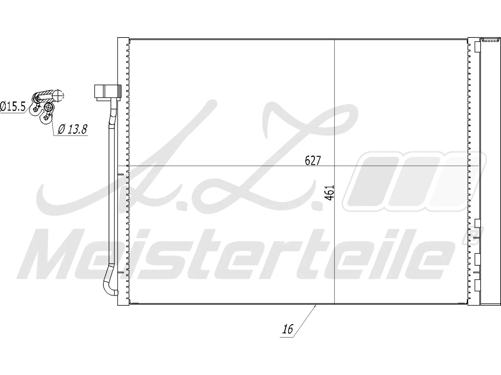 Condenseur, climatisation A.Z. Meisterteile AZMT-45-030-1077