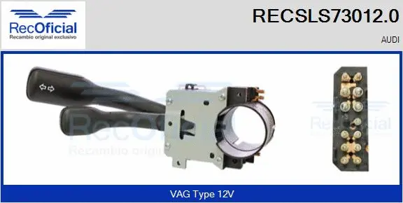 Commutateur de colonne de direction RECOFICIAL RECSLS73012.0