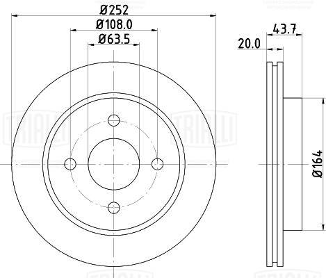 Disque de frein TRIALLI DF 170120