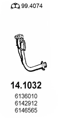 Tuyau d'échappement ASSO 14.1032