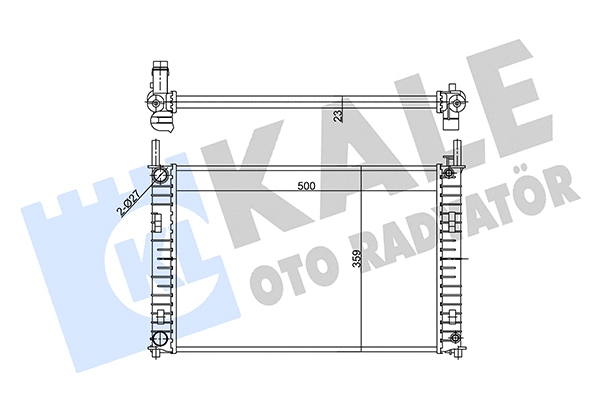 Radiateur, refroidissement du moteur KALE OTO RADYATÖR 356885