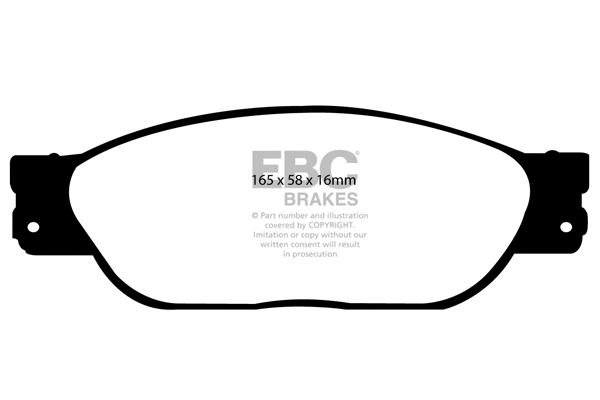 Kit de plaquettes de frein, frein à disque EBC Brakes DP21220/2
