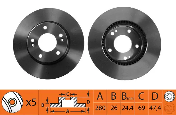 Disque de frein SB BR11109T