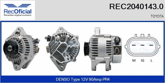Alternateur RECOFICIAL REC2040143.0