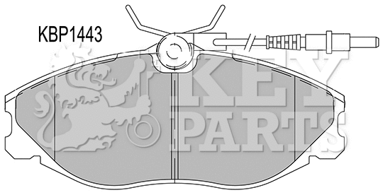 Kit de plaquettes de frein, frein à disque KEY PARTS KBP1443