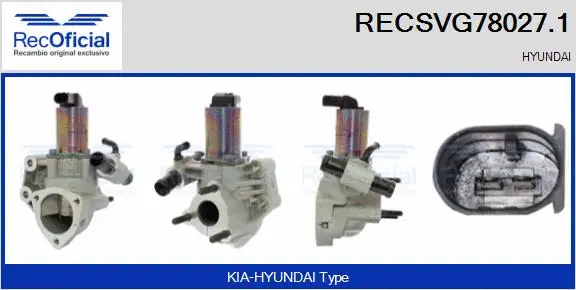 Vanne EGR RECOFICIAL RECSVG78027.1