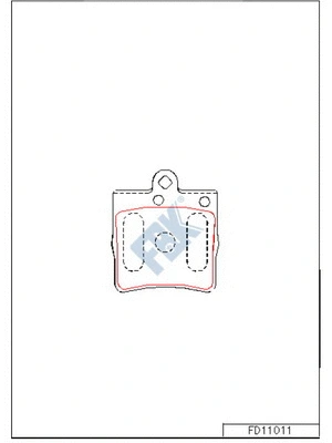 Kit de plaquettes de frein, frein à disque FBK FD11011