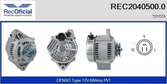 Alternateur RECOFICIAL REC2040500.0
