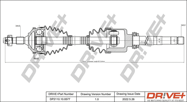 Arbre de transmission Dr!ve+ DP2110.10.0577