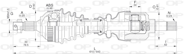 Arbre de transmission OPEN PARTS DRS6272.00