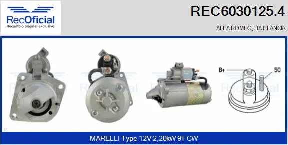 Démarreur RECOFICIAL REC6030125.4