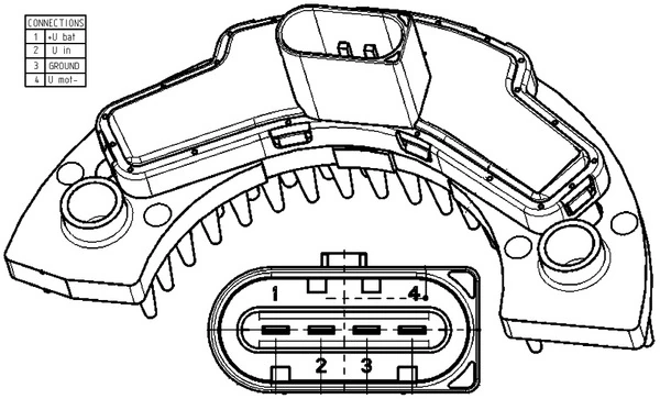 Régulateur, pulseur d'air habitacle MAHLE ABR 9 000P