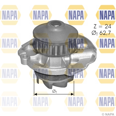 Pompe à eau, refroidissement du moteur NAPA NWP1497