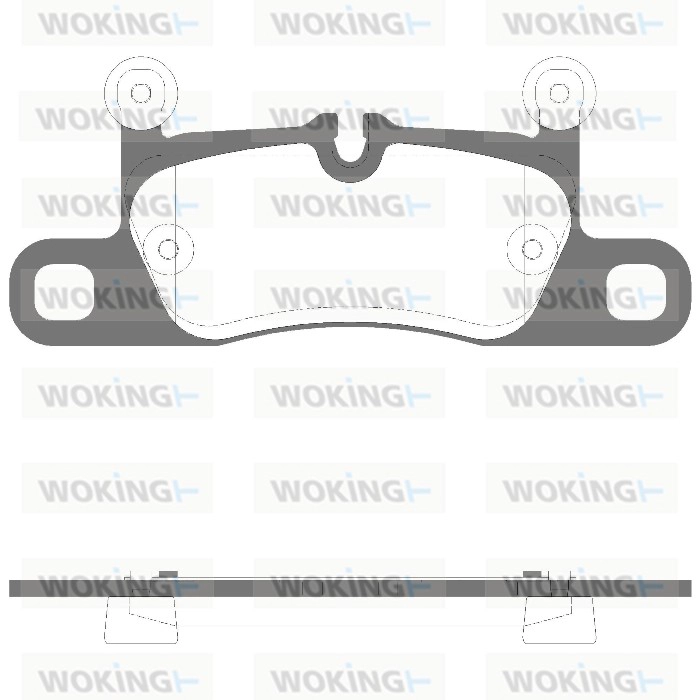 Kit de plaquettes de frein, frein à disque WOKING P12793.15