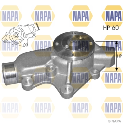 Pompe à eau, refroidissement du moteur NAPA NWP1271