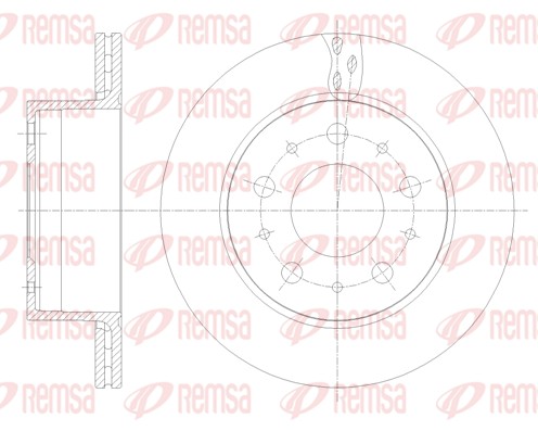 Disque de frein REMSA 62109.10