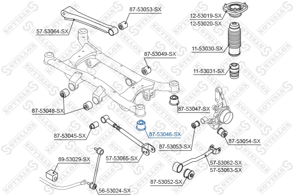Suspension, bras de liaison STELLOX 87-53046-SX