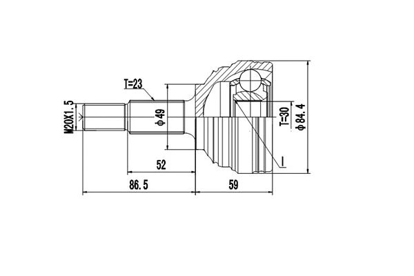 Jeu de joints, arbre de transmission DYNAMATRIX DCV899085