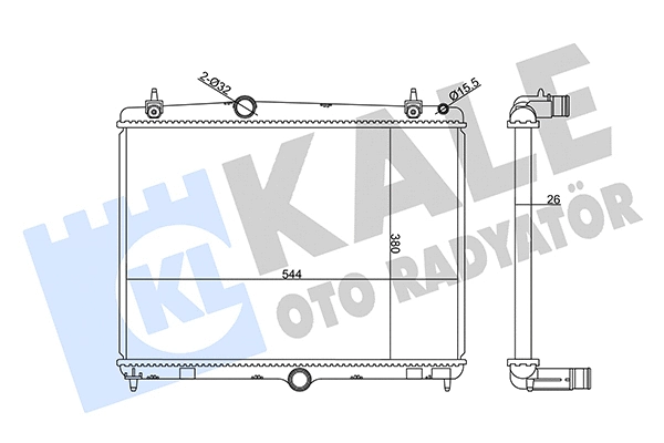 Radiateur, refroidissement du moteur KALE OTO RADYATÖR 358960