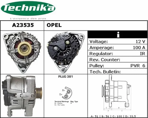 Alternateur Technika A23535