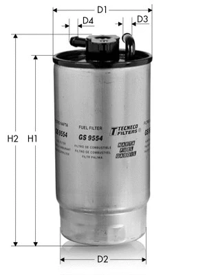 Filtre à carburant TECNECO FILTERS GS9554