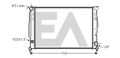 Radiateur, refroidissement du moteur EACLIMA 31R02084