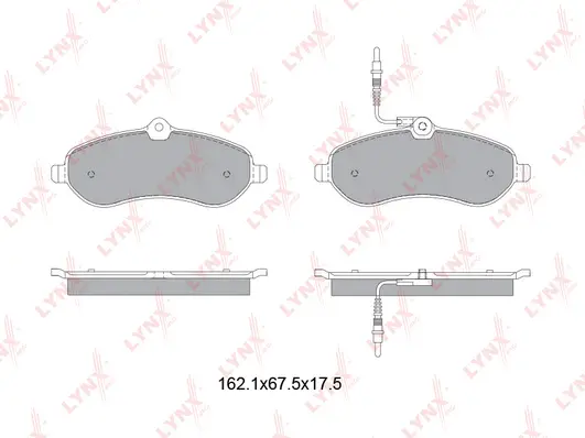 Kit de plaquettes de frein, frein à disque LYNXAUTO BD-2227