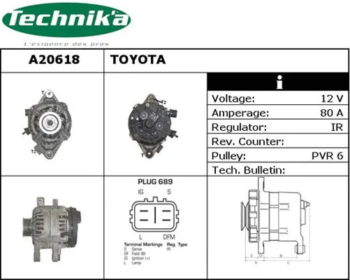 Alternateur Technika A20618