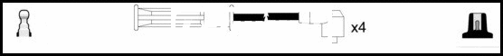 Kit de câbles d'allumage LEMARK HOES606