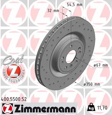 Disque de frein ZIMMERMANN 400.5500.52
