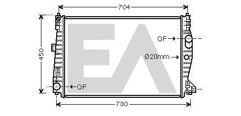 Radiateur, refroidissement du moteur EACLIMA 31R03039